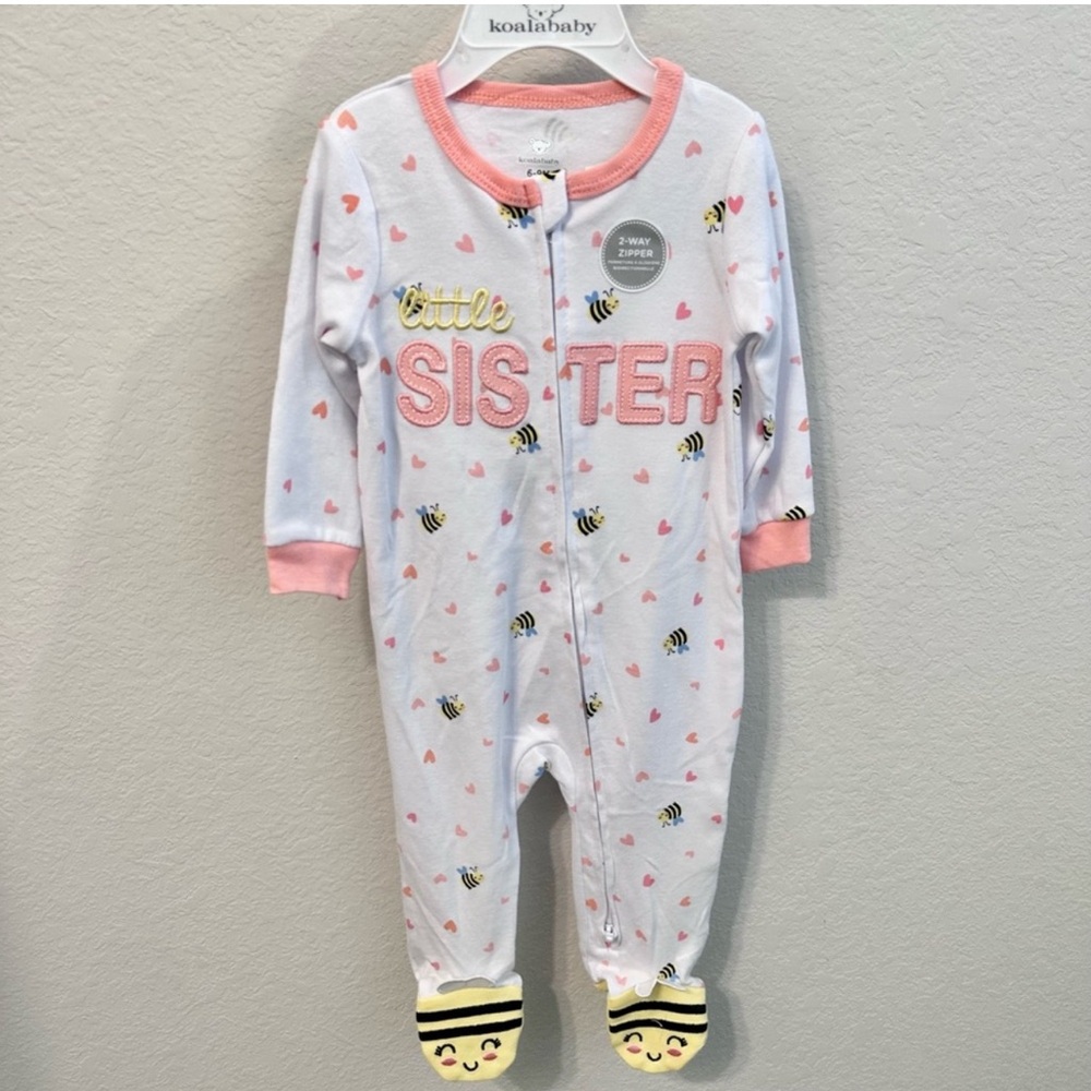 NEW Little Sister Baby Girl Footie